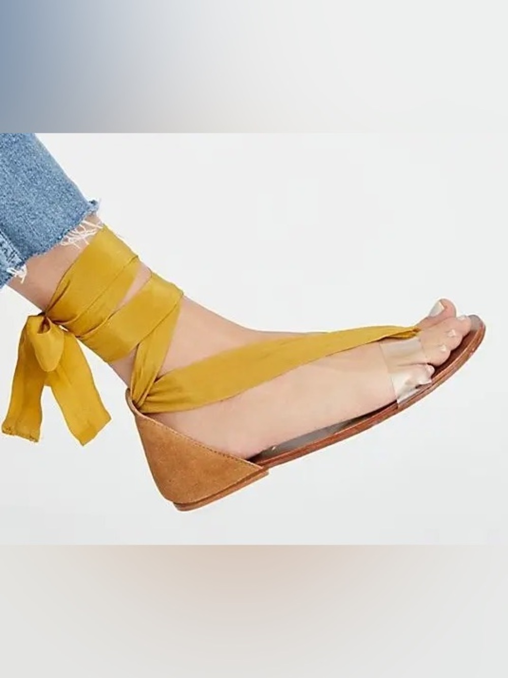 Free People Mustard Yellow Wrap Flat